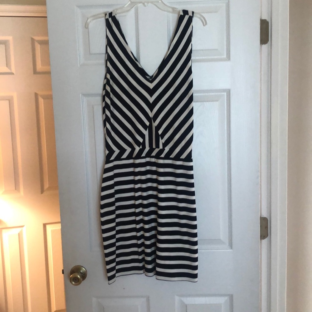 Black and White Striped Dress